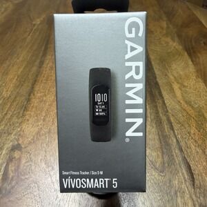 Garmin VIVOSMART 5 Smart FITNESS TRACKER - Wristband Size S/M - Black